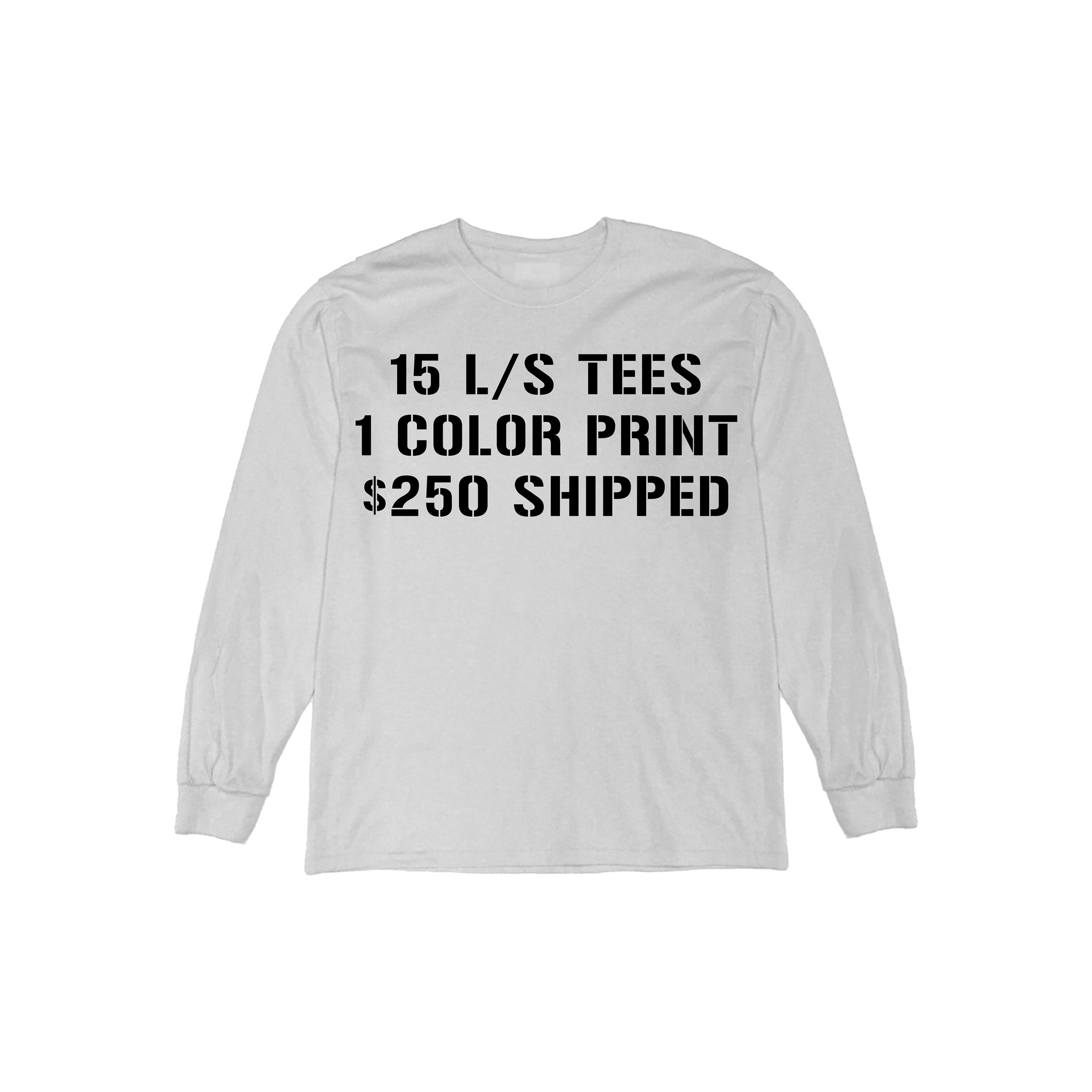 Vent et øjeblik Endelig Dele 15 Custom Screen Print Long Sleeve T Shirt Deal 1 Color 1 Location –  WearFare Co.